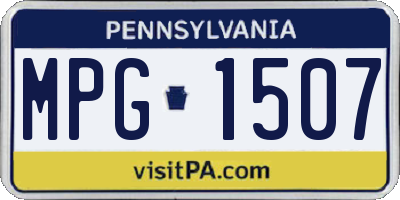 PA license plate MPG1507