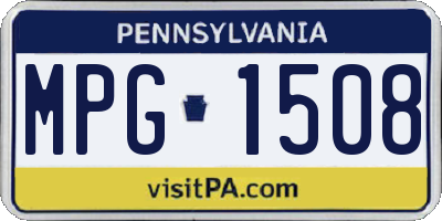 PA license plate MPG1508