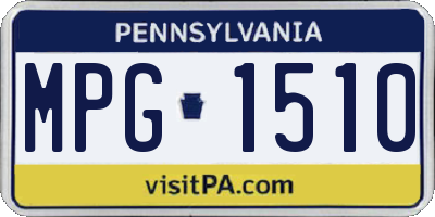PA license plate MPG1510