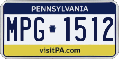 PA license plate MPG1512