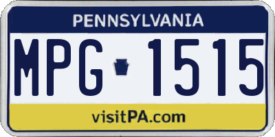 PA license plate MPG1515