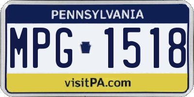 PA license plate MPG1518