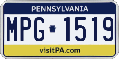 PA license plate MPG1519