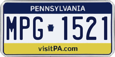 PA license plate MPG1521