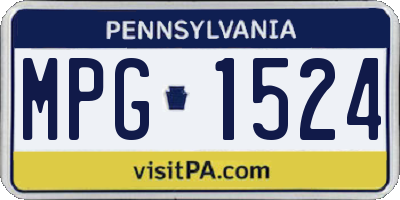 PA license plate MPG1524