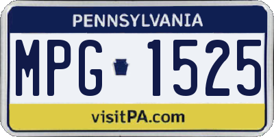 PA license plate MPG1525
