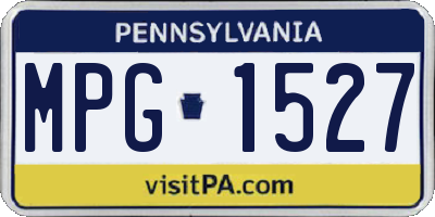PA license plate MPG1527