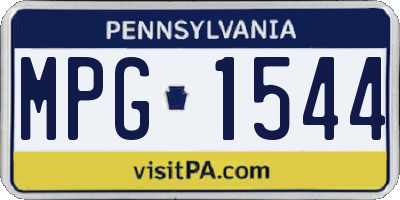 PA license plate MPG1544