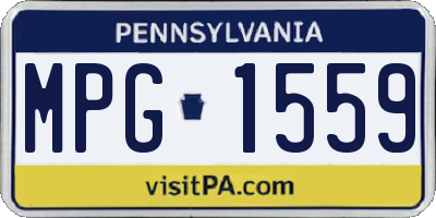 PA license plate MPG1559