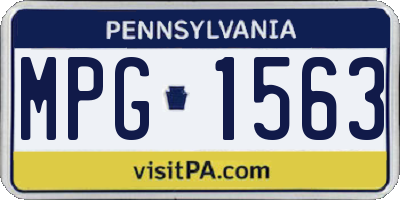 PA license plate MPG1563