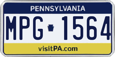 PA license plate MPG1564