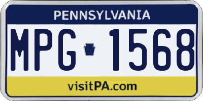 PA license plate MPG1568