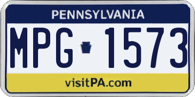 PA license plate MPG1573