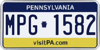 PA license plate MPG1582