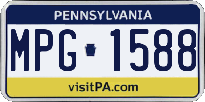 PA license plate MPG1588