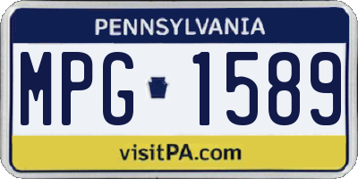 PA license plate MPG1589
