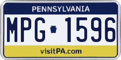 PA license plate MPG1596