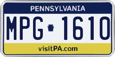 PA license plate MPG1610