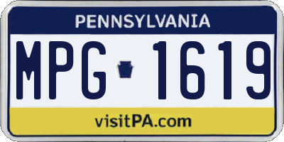 PA license plate MPG1619
