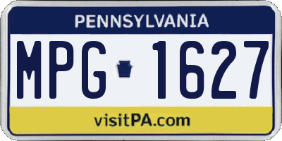 PA license plate MPG1627