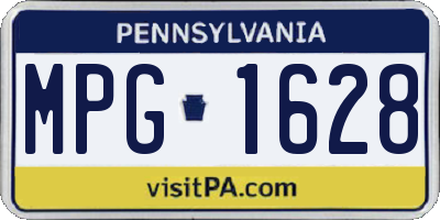 PA license plate MPG1628