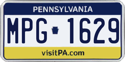 PA license plate MPG1629