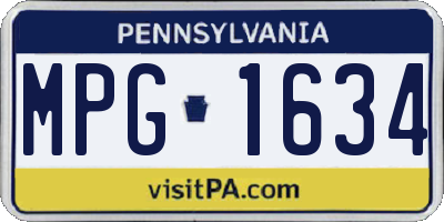 PA license plate MPG1634