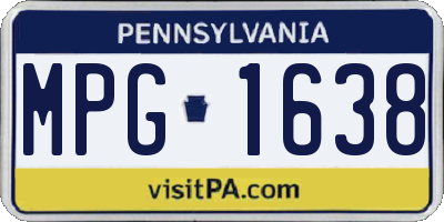 PA license plate MPG1638