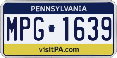 PA license plate MPG1639