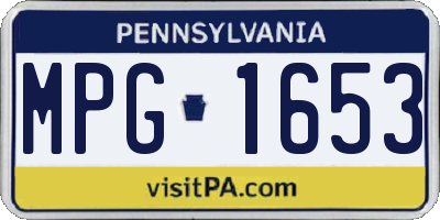 PA license plate MPG1653