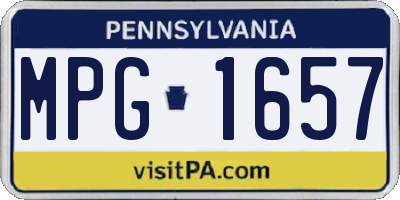 PA license plate MPG1657