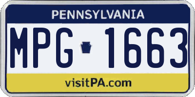 PA license plate MPG1663
