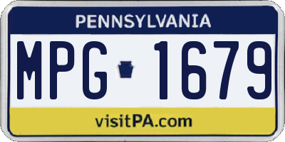 PA license plate MPG1679