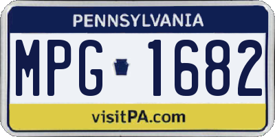 PA license plate MPG1682