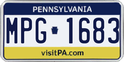 PA license plate MPG1683
