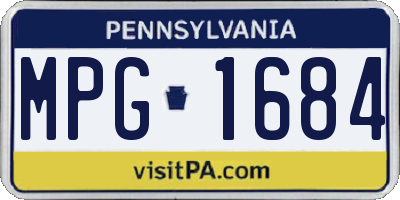 PA license plate MPG1684