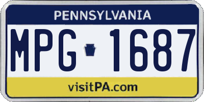 PA license plate MPG1687