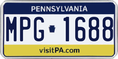 PA license plate MPG1688