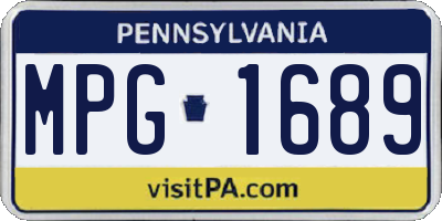 PA license plate MPG1689