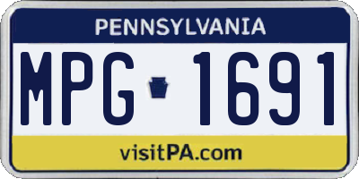 PA license plate MPG1691