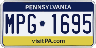 PA license plate MPG1695