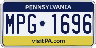 PA license plate MPG1696
