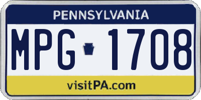 PA license plate MPG1708
