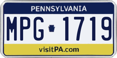 PA license plate MPG1719