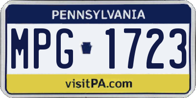 PA license plate MPG1723