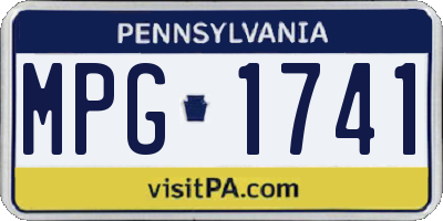 PA license plate MPG1741