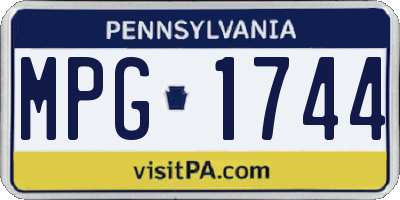 PA license plate MPG1744