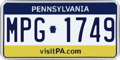 PA license plate MPG1749