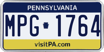 PA license plate MPG1764