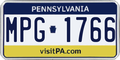 PA license plate MPG1766